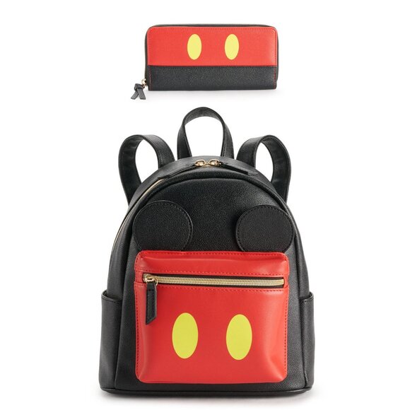 Danielle Nicole Disney Mickey Mouse Cosplay Mini Backpack and Wallet - Picture 1 of 8